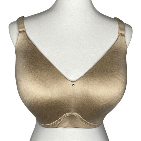Cacique Other - Cacique Invisible Backsmoother Bra Beige Lightly Lined No-Wire Size 46D #1123045